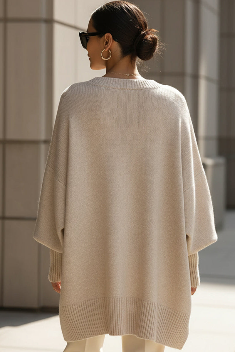 Nina | Elegancki Sweter z Mieszanki Wełny