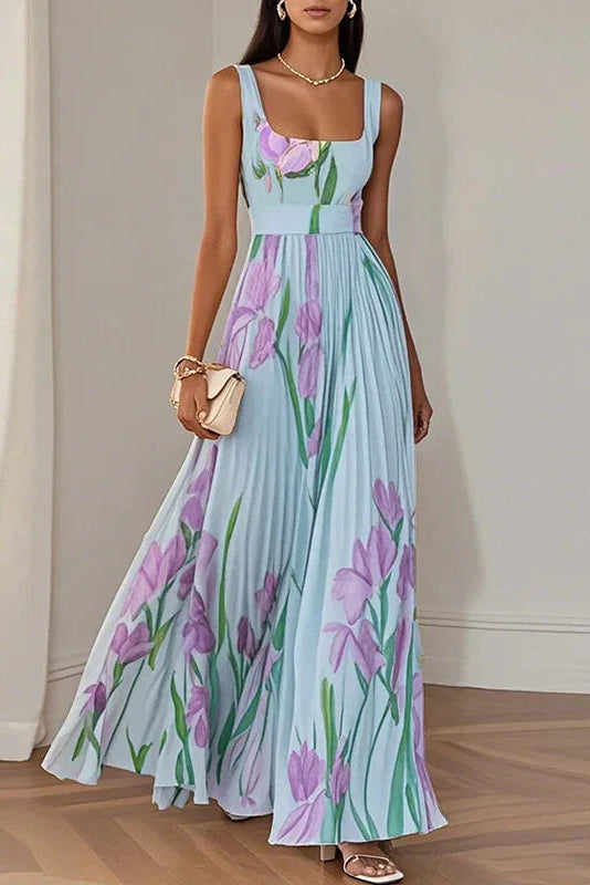 Delphine | Elegancka Kwiatowa Sukienka Maxi
