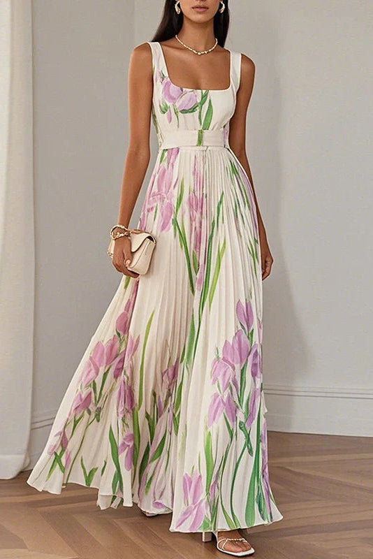 Delphine | Elegancka Kwiatowa Sukienka Maxi