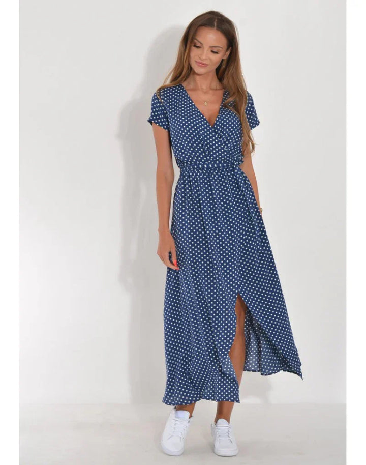 Ameline | Elegant V-neck dress with a shaping cut